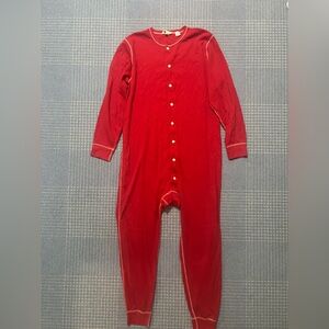 J.Crew Waffle Union Suit One Piece Red Size Large